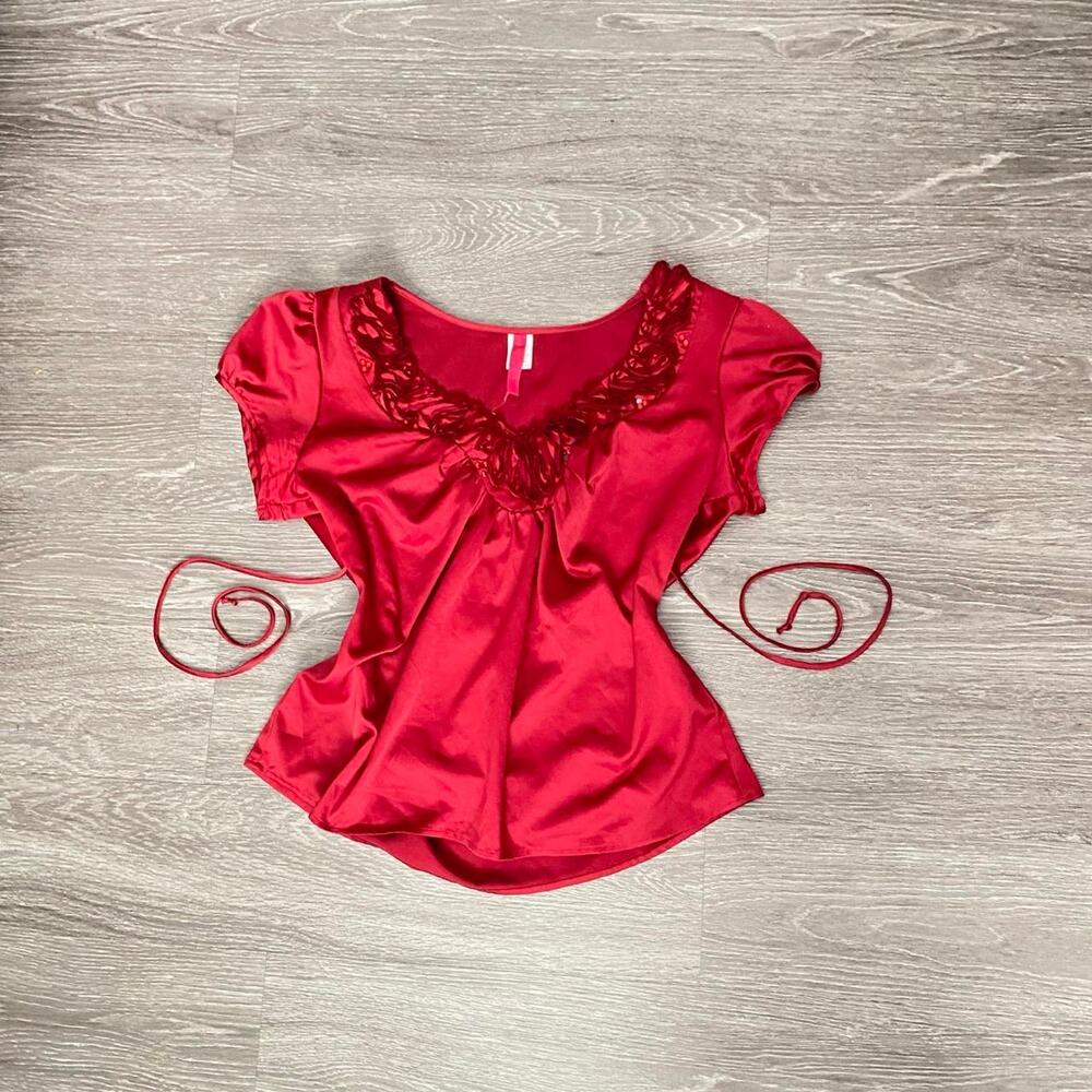 Early 2000s sweet soul brand red blouse